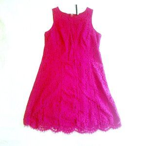 Kensie Pink Floral Lace Dress